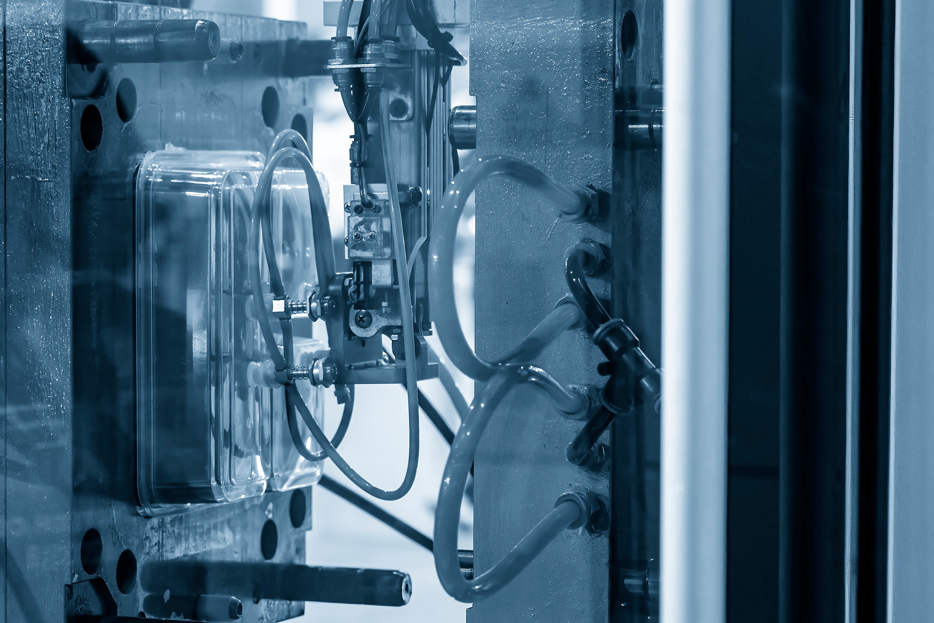 Plastic injection molding process producing precision engineered components