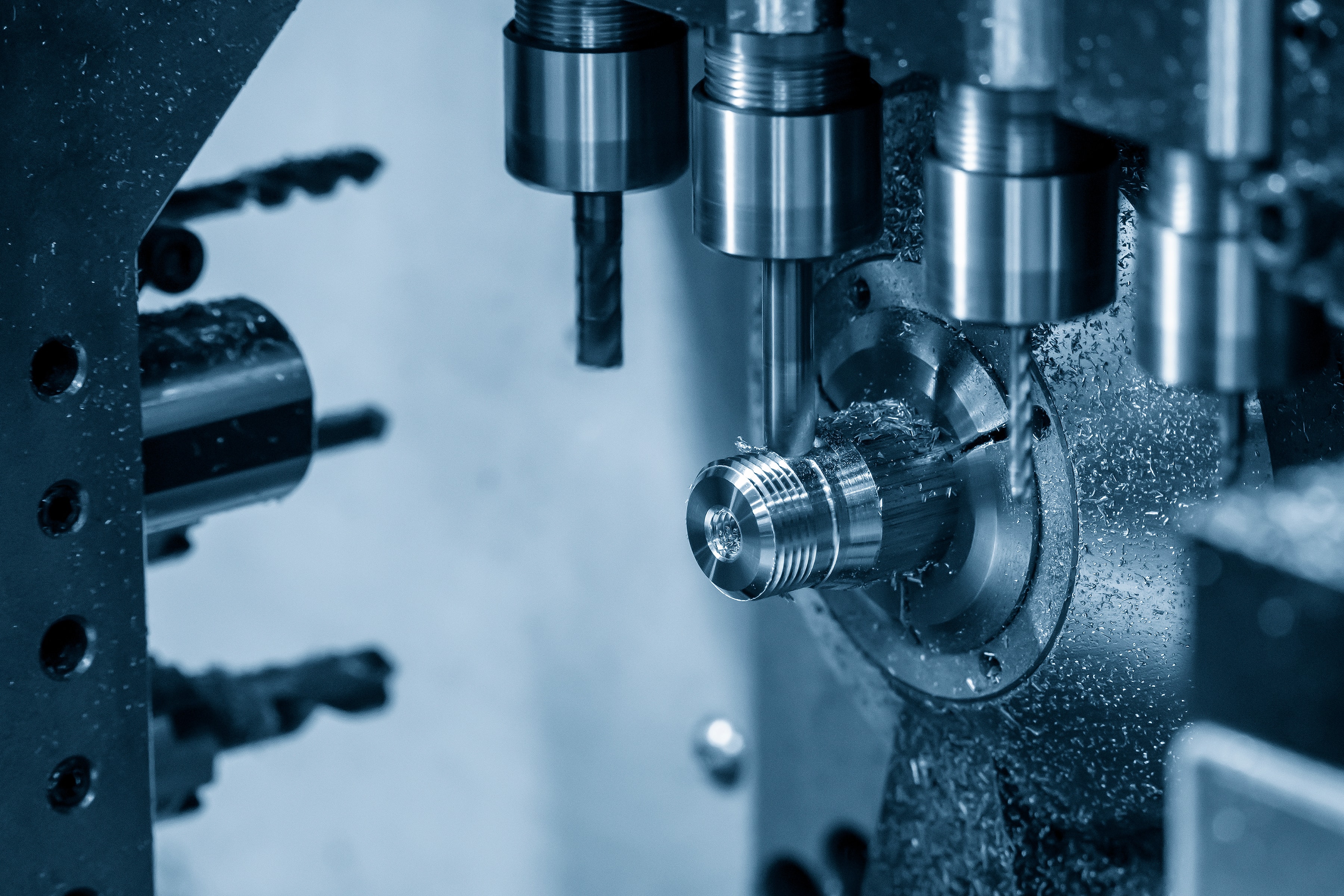 Swiss-type CNC machining producing high-precision small diameter components with tight tolerances